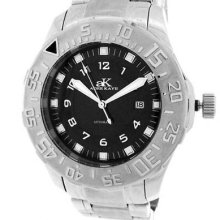 Adee Kaye Men's 21j Miyota Automatic Ss Watch Blk