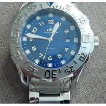 Adee Kaye Men's Enamo Automatic Stainless With Silver Dial Automatic Watch