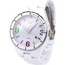 Adidas Unisex Cambridge ADH2586 White Polyurethane Quartz Watch with White Dial