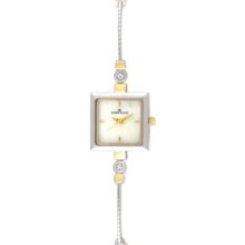 Ak Anne Klein Watch, Womens Silver-Tone Mixed Metal Illusion Bracelet