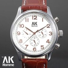 Ak-hommeâ˜… Mens Mechanical Watch Day Date Rose Gold Band