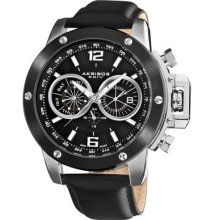 Akribos Xxiv Men's Akr469ss Conqueror Multifunction Stainless Steel Swiss Quartz