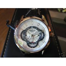 Akribos Xxiv Quartz Day Date Watch Retail $455.00