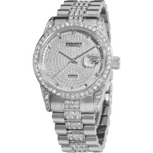 Akribos XXIV Watches Men's Silver tone Dial Stainless Steel Stainless
