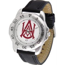 Alabama A&M Bulldogs Mens Leather Sports Watch