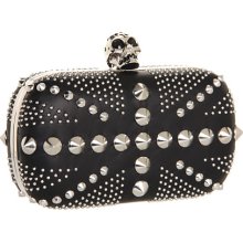 Alexander McQueen Classic Skull Box Clutch Clutch Handbags : One Size