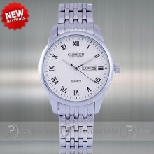 Amazing Cool Fashion Sport Men Quartz Silver Stainless Analog Wrist Watch Wu118