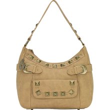 American West Bandana Zip Top Hobo Houston B710608 Honey Wheat