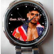 Amir Khan Boxer Fan Stainless Steel Analog Wrist Watch