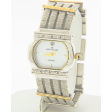 Anne Klein Women's Two-tone Stainless Steel Mop Dial Bracelet Quartz Watch