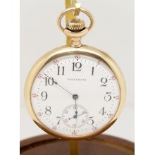 Antique 1901 Waltham 14k Solid Gold 12size Pocket Watch Lk