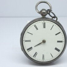 Antique C.1805 David Robertson Verge Fusee Pocket Watch Sterling Case - Project