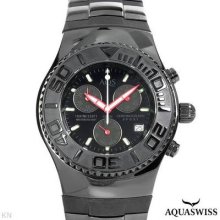 Aquaswiss Chronograph Swiss Movement Men's Watch M-9629m Black Case 01387925