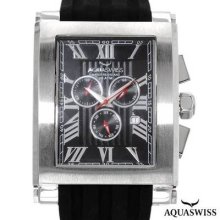 Aquaswiss Tanc Chronograph Swiss Movement Men's Watch Silver Case 01460247