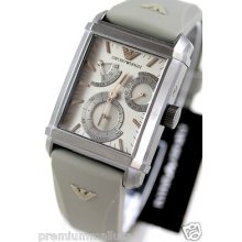 Ar4238 Emporio Armani Meccanico Men Watch Automatic All Grey Rubber Date