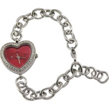 Arkansas Razorbacks watches : Arkansas Razorbacks Ladies Silver Heart Watch