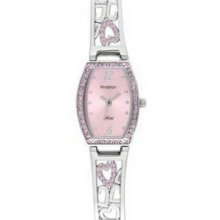 Armitron Ladies` Now Organic Watch W/ Light Rose Crystal Bezel & Pink Dial