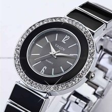 Arrival Yaqin Bling Crystal Round Dial Lady Women Bracelet Quartz Watch