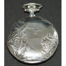 Art Nouveau 900 Silver Longines Pocket Watch, c. 1905