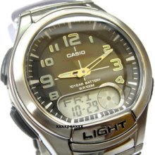 Authenticcasio Ana Digital Watch 10 Yrs Bat Aq-180wd-1