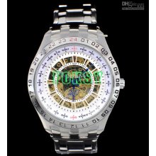 Automatic Movement Silver Stainless Steel Men's Mechanical Watches W