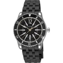 Azzaro Men's 'coastline' Black Rubber Strap Watch