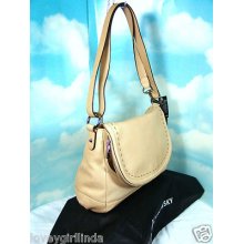 B Makowsky Laurel Messenger/cross Body Leather Sand Nice 1344