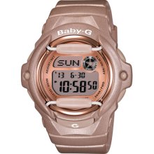 Baby-G Pink Dial Digital Watch, 46mm x 42mm Champagne Pink