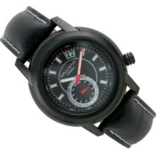 Ballistic Tornado Black Dial Black Leather Strap Watch
