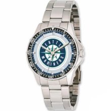 Baseball Watches - Men's Seattle Mariners Stainless Steel MLB