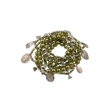 Bee Charming Multi Strand Jet Bracelet Purple