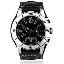 black men gents quartz movement sport wristwatch watch 55mm dial