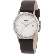 Boccia Ladies Titanium Leather Strap Watch B3180-01