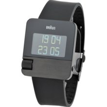Braun Prestige Black Plated Digital Rubber Strap Men's Watch Bn0106bkbkg
