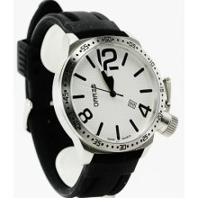 Breed Lucan Black W/ Stainless Steel White Dial Watch 3001