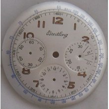 Breitling Chronograph Wristwatch Dial 34,5 Mm. In Diameter Triple Compax