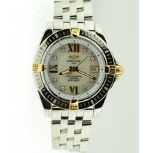 Breitling Cockpit Lady Mop With Diamonds Steel & 18k Gold Quartz Watch B71356