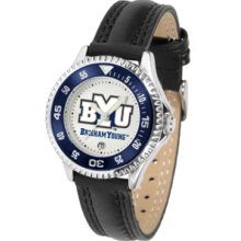 Brigham Young (BYU) Cougars Competitor Ladies Watch with Leather Band