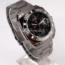 Bulk Lots 6pieces Black Dial Square Red Men Quartz Date Stainless St