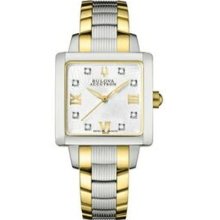Bulova 2 Tone Stainless Steel Men's Watch w/ Silver/White Dial Promotional