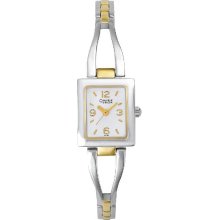 Bulova Womens Caravelle Analog Stainless Watch - Two-tone Bracelet - Silver Dial - 45L92