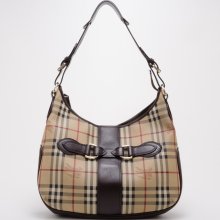 Burberry Haymarket Check Large Hobo