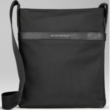 Burberry Small London Leather and Nylon Crossbody Bag