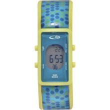 C9 By Champion Women's Plastic Snap Digital Watch - Blue & Green