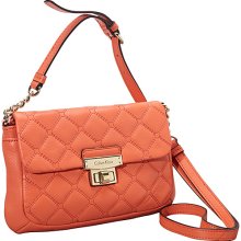 Calvin Klein Geneva Quilted Leather Crossbody Terracota