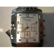 Caravelle By Bulova Men's Watch Chrono Diamond All Stainless S Two Tone Original