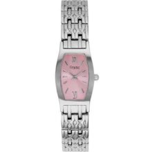 Caravelle by Bulova Women's 43L77 Silver Bracelet Pink Dial Watch