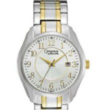 Caravelle Men`s 2-tone Dress Watch W/ Stainless Steel Bracelet