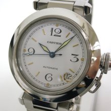 Cartier Pasha C Wristwatch SS White/Silver