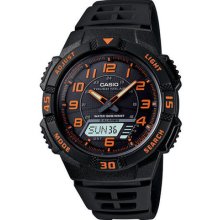 Casio Aqs800w-1b2v Men's Self-charging Tough Solar Analog Digital Watch